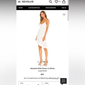Revolve white dress worn once for engagement shoot!!